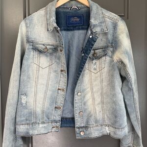 Royalty For Me Denim Jacket with Distressed Details